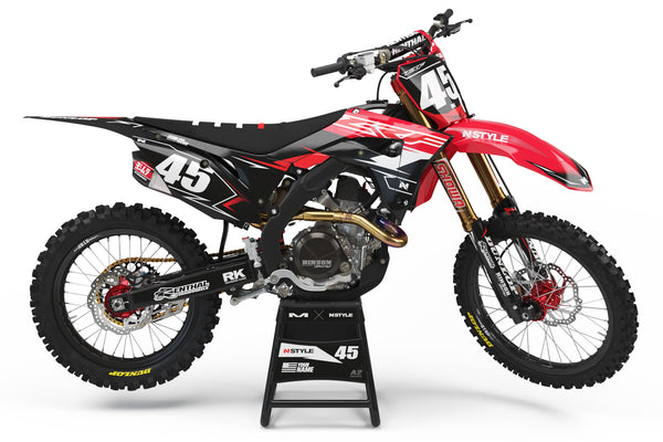 ATTACK Graphic Kit for HONDA - RED / BLACK
